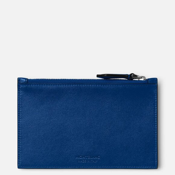 New Montblanc Meisterstück Blue color Leather Zipped Card Holder. Versatile use. - Picture 2 of 7